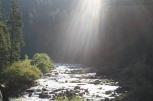 The Umpqua River at sunrise
